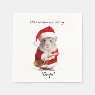 Christmas Humor Not a Creature was stirring Mouse Napkin