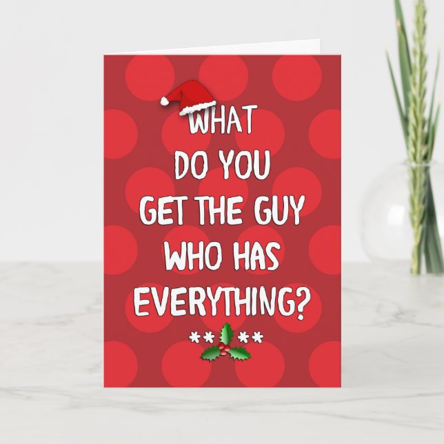 Christmas Humour for Him Holiday Card (Front)