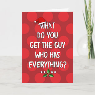 Christmas Humour for Him Holiday Card