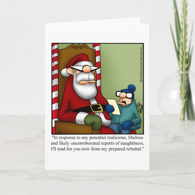 Christmas Humour Greeting Card (Front)