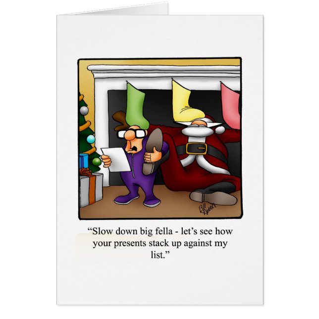 Christmas Humour Greeting Card  (Front)