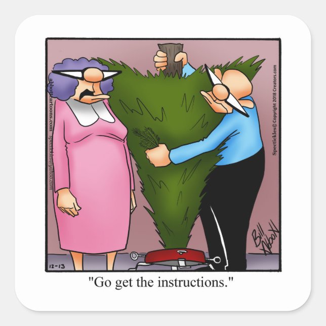 Christmas Humour Holiday Stickers (Front)