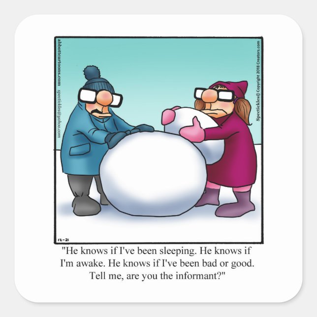 Christmas Humour Holiday Stickers (Front)