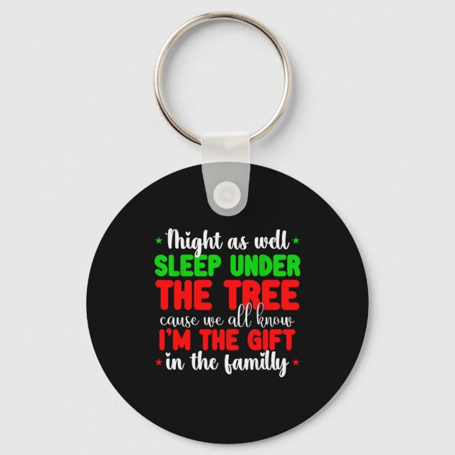 Christmas Humour Men Women Favourite Person Funny  Key Ring (Front)