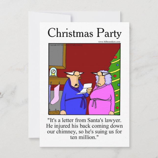 Christmas Humour Party Invitations (Front)