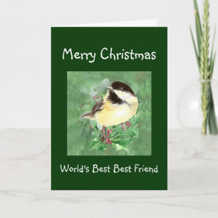 Christmas Humour World's Best Friend Bird Holiday Card