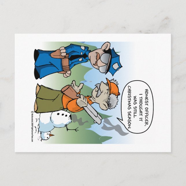 Christmas Hunting Season Holiday Postcard (Front)