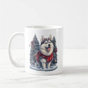 Christmas Husky Dog Magic Xmas Holiday Spirit Coffee Mug