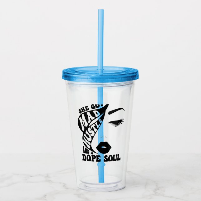 Christmas Hustle Design for Empowering Women Gift Acrylic Tumbler (Front)