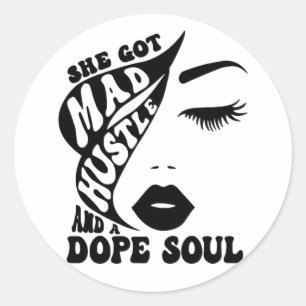 Christmas Hustle Design for Empowering Women Gift Classic Round Sticker