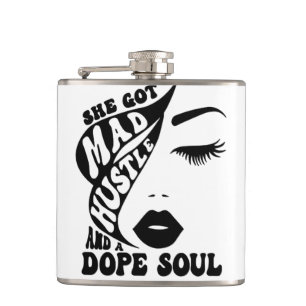 Christmas Hustle Design for Empowering Women Gift Hip Flask