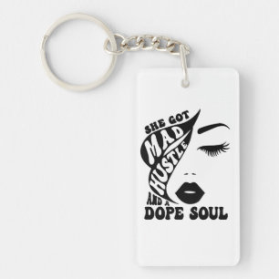 Christmas Hustle Design for Empowering Women Gift Key Ring