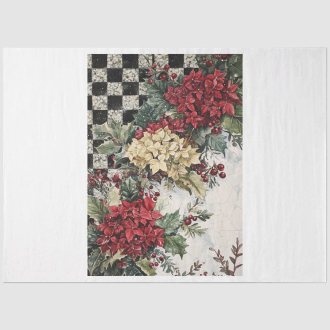 Christmas Hydragea Tissue Paper (Front)