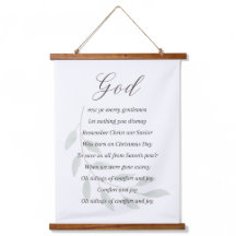 Christmas Hymn Wood Topped Wall Tapestry