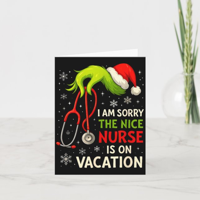 Christmas I Am Sorry The Niche Nurse Funny Santa H Card (Front)