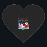 Christmas I Believe In Santa And Unicorns Funny Xm Heart Sticker<br><div class="desc">Christmas I Believe In Santa And Unicorns Funny Xmas (1)</div>