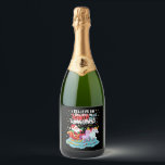 Christmas I Believe In Santa And Unicorns Funny Xm Sparkling Wine Label<br><div class="desc">Christmas I Believe In Santa And Unicorns Funny Xmas (4)</div>