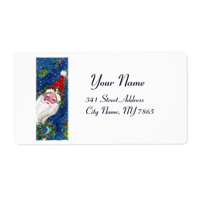 CHRISTMAS I LETTER / SANTA CLAUS WITH RED RIBBON (Front)