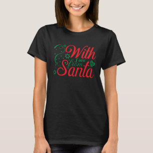 Christmas I Love Santa Candy Cane Heart Men Women T-Shirt