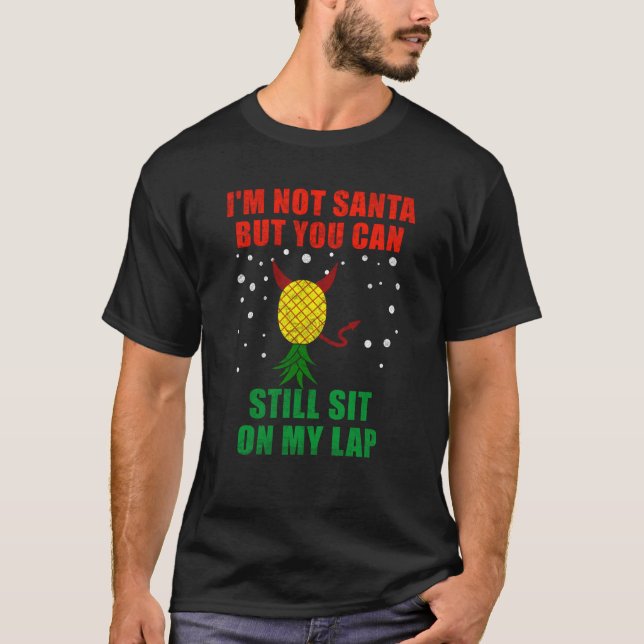 Christmas I m Not Santa But You Can Sit On My Lap  T-Shirt (Front)