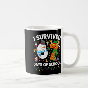 Christmas I Survived 67 Days Of School Funny Meme  Coffee Mug