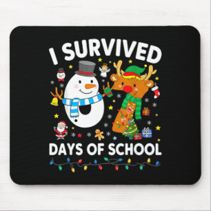 Christmas I Survived 67 Days Of School Funny Meme Mouse Mat