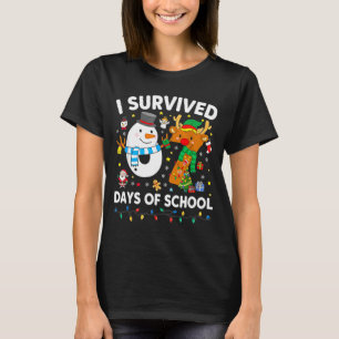Christmas I Survived 67 Days Of School Funny Meme T-Shirt
