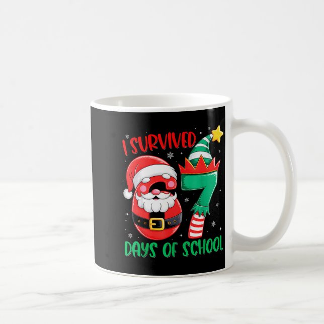 Christmas I Survived 67 Days Of School Funny Six S Coffee Mug (Right)