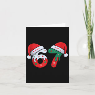 Christmas Ice Cream Drip Meme Slang Square Root 44 Card