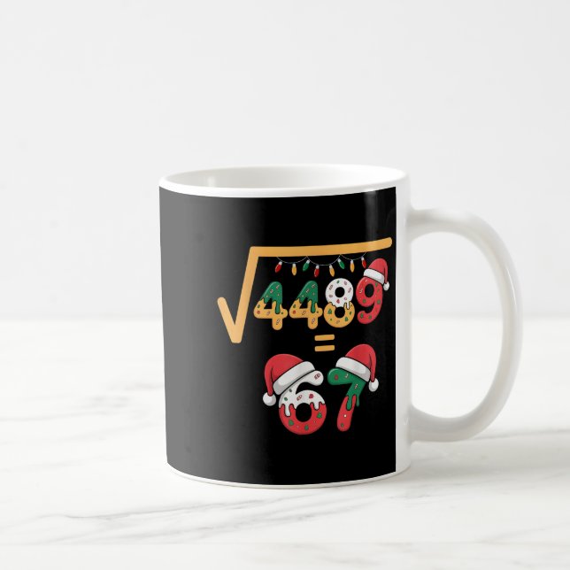 Christmas Ice Cream Drip Meme Slang Square Root 44 Coffee Mug (Right)