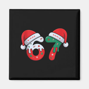 Christmas Ice Cream Drip Meme Slang Square Root 44 Magnet