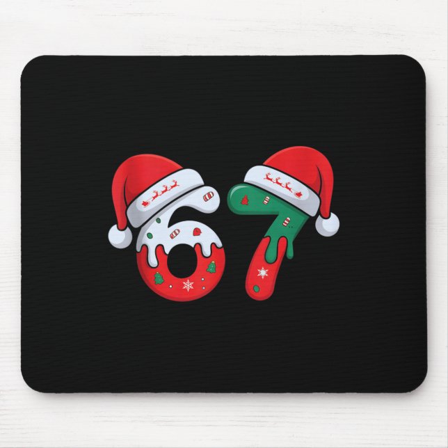 Christmas Ice Cream Drip Meme Slang Square Root 44 Mouse Mat (Front)