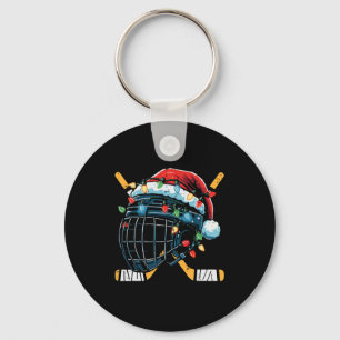 Christmas Ice Hockey Helmet Santa Xmas Men Boys Ki Key Ring