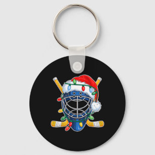 Christmas Ice Hockey Helmet Santa Xmas Men Boys Ki Key Ring