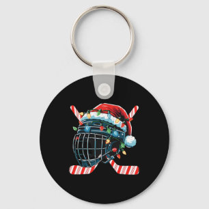 Christmas Ice Hockey Helmet Santa Xmas Men Boys Ki Key Ring
