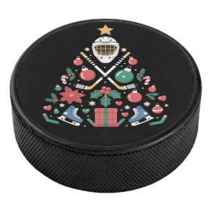 Christmas Ice Hockey Lover Tree Sports Team Puck
