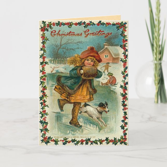 Christmas Ice Skating Card (Front)