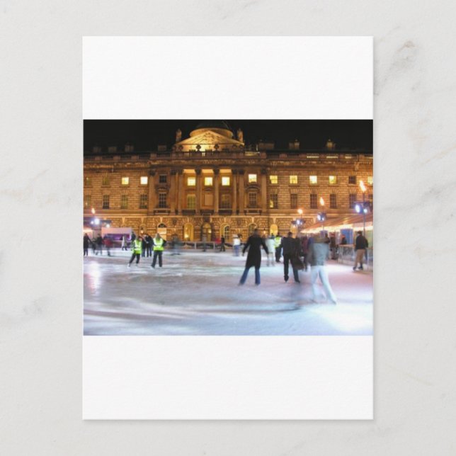 Christmas Ice Skating Holiday Postcard (Front)