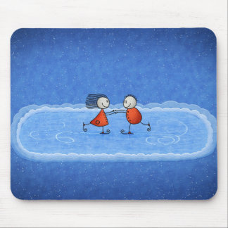 Christmas Ice Skating Mouse Mat