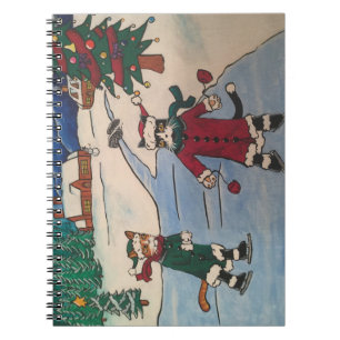 Christmas Ice Skating Notebook