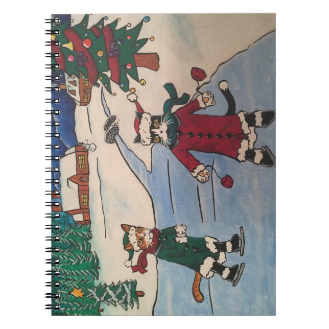 Christmas Ice Skating Notebook (Front)