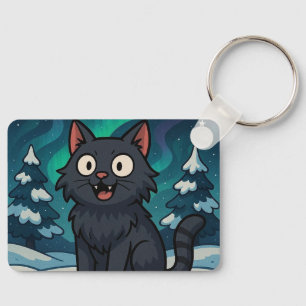Christmas Icelandic Yule Cat  Key Ring