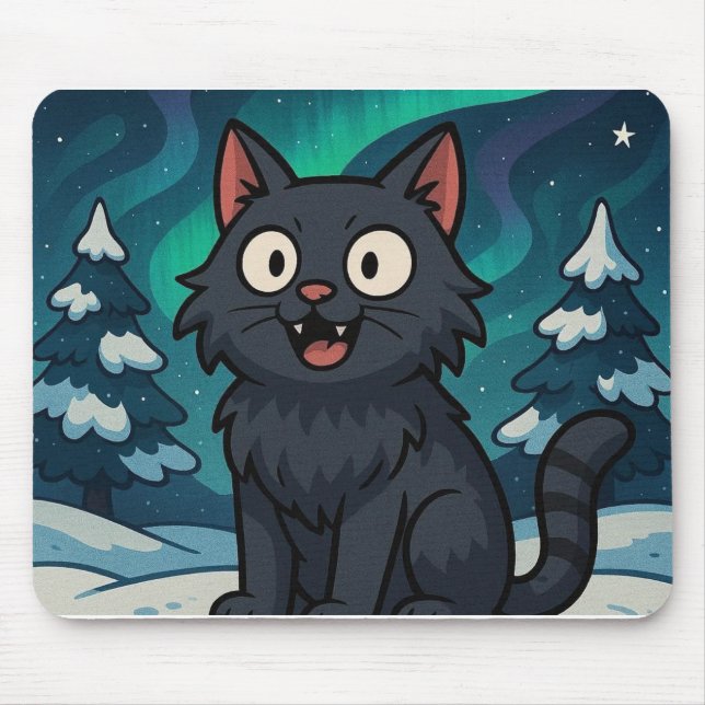 Christmas Icelandic Yule Cat  Mouse Mat (Front)