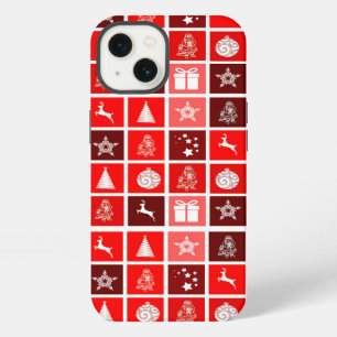 Christmas Icon Red Squares Holiday Art Classic iPhone 13 Case