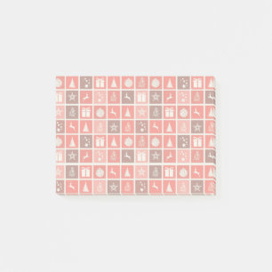Christmas Icon Red Squares Holiday Art Classic Post-it Notes