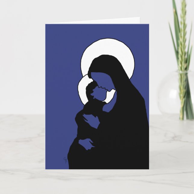 Christmas Icons Card - Mary and Baby Jesus (Front)