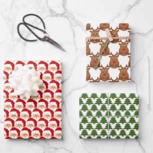 Christmas Icons Design Wrapping Paper Sets