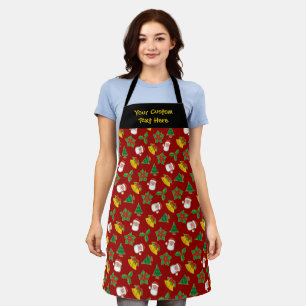 Christmas Icons Pattern Apron