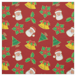 Christmas Icons Pattern Fabric