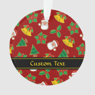 Christmas Icons Pattern Ornament